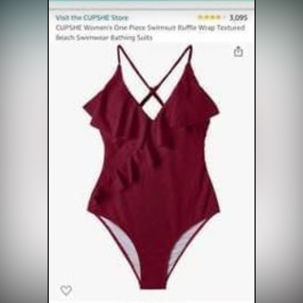 NWT cupshe size Small burgundy color